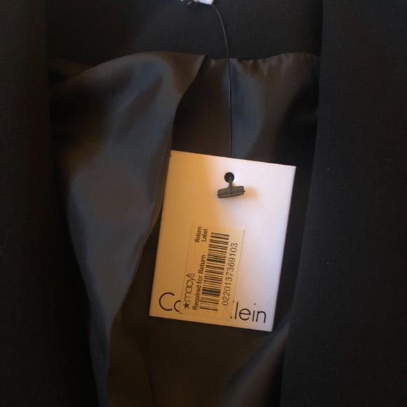 New With Tags, Calvin Klein Belted Blazer, Black - Picture 8 of 14